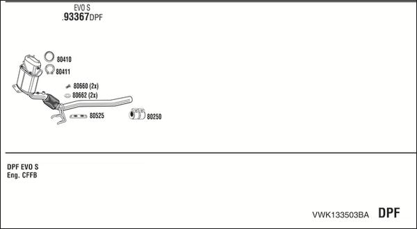 Walker VWK133503BA - Система випуску ОГ autocars.com.ua