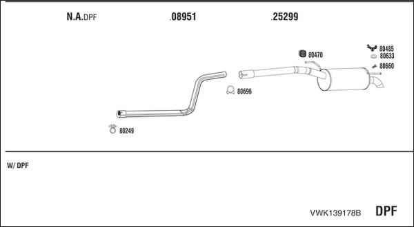 Walker VWK139178B - Система випуску ОГ autocars.com.ua