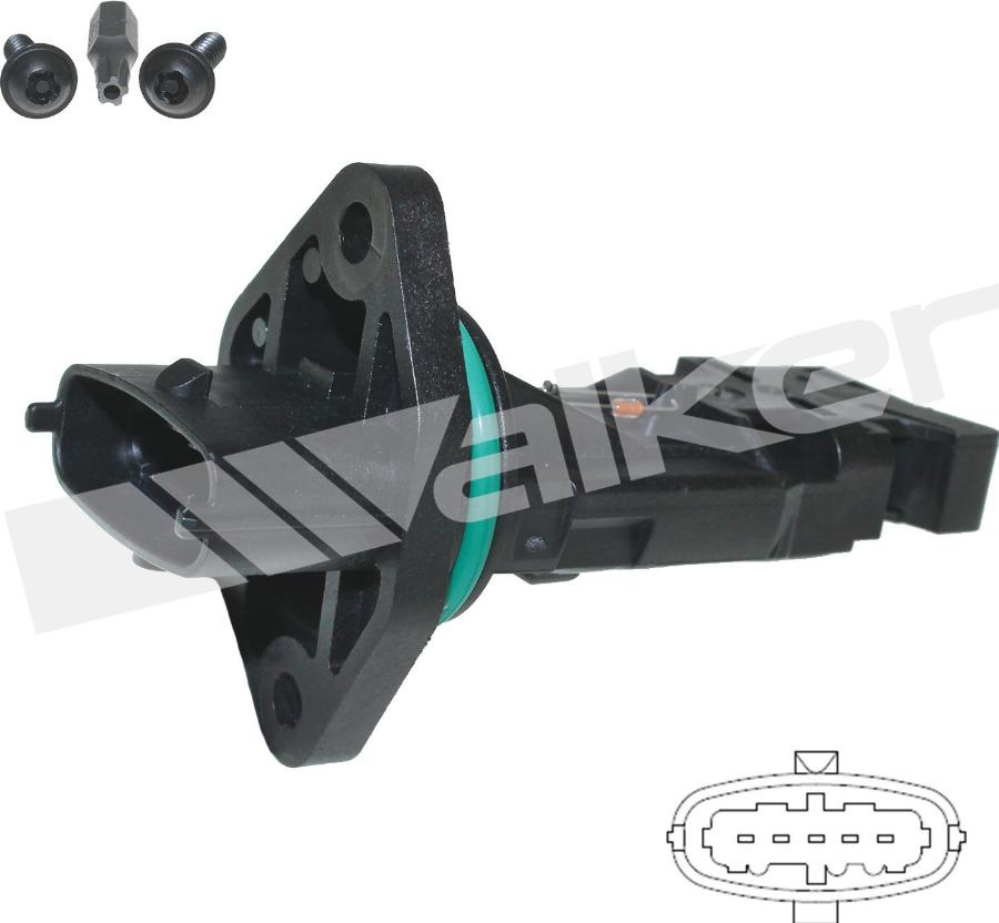 Walker Products 2452111 - Датчик потоку, маси повітря autocars.com.ua