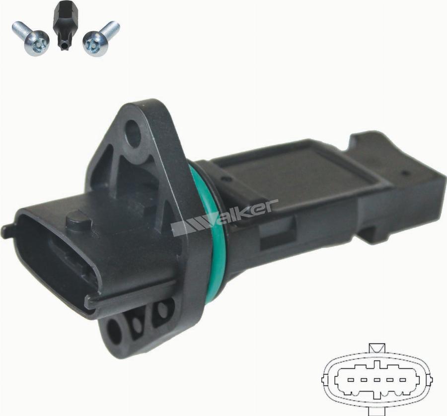 Walker Products 245-2263 - Датчик потоку повітря autocars.com.ua