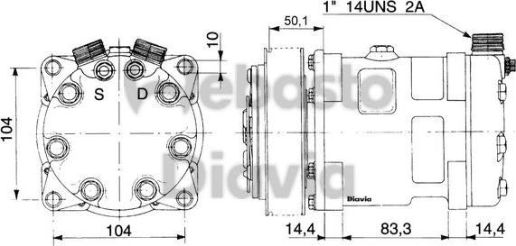 Webasto 82D015101PA - Компресор, кондиціонер autocars.com.ua