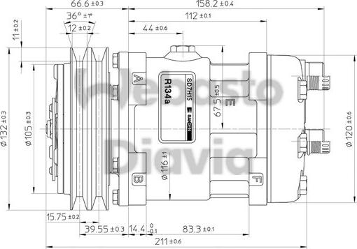 Webasto 82D015505MA - Компресор, кондиціонер autocars.com.ua