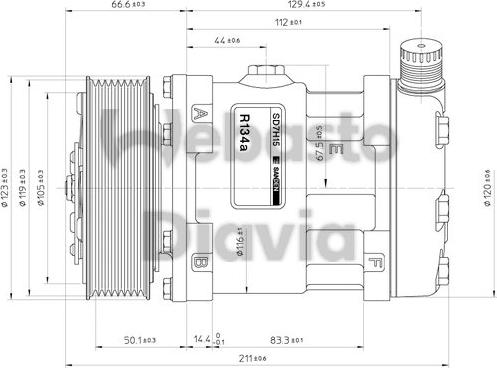 Webasto 82D015507PA - Компресор, кондиціонер autocars.com.ua