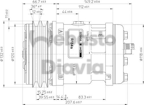 Webasto 82D015558MA - Компресор, кондиціонер autocars.com.ua