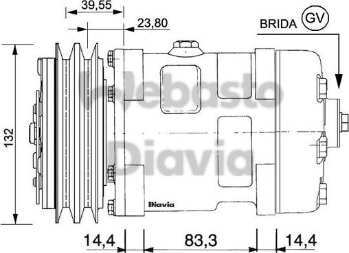 Webasto 82D015801MA - Компресор, кондиціонер autocars.com.ua