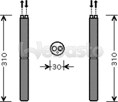 Webasto 82D0175360A - Осушувач, кондиціонер autocars.com.ua