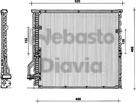 Webasto 82D0225014B - Конденсатор кондиционера avtokuzovplus.com.ua