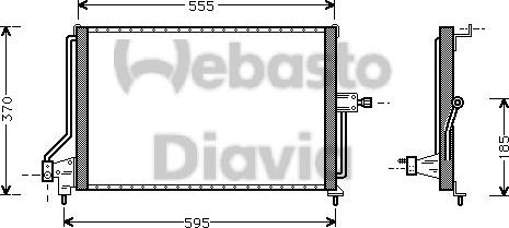 Webasto 82D0225047B - Конденсатор, кондиціонер autocars.com.ua