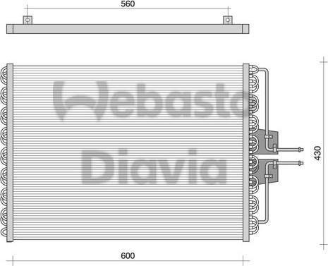 Webasto 82D0225061A - Конденсатор кондиционера avtokuzovplus.com.ua