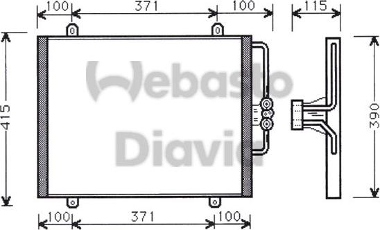 Webasto 82D0225065B - Конденсатор, кондиціонер autocars.com.ua