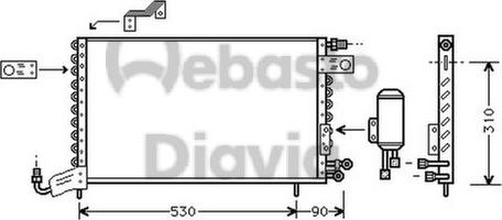 Webasto 82D0225101A - Конденсатор, кондиціонер autocars.com.ua