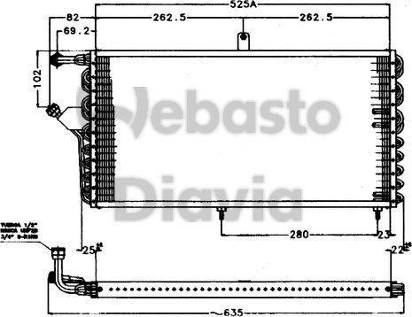 Webasto 82D0225174A - Конденсатор, кондиціонер autocars.com.ua
