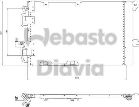 Webasto 82D0225196A - Конденсатор кондиционера avtokuzovplus.com.ua