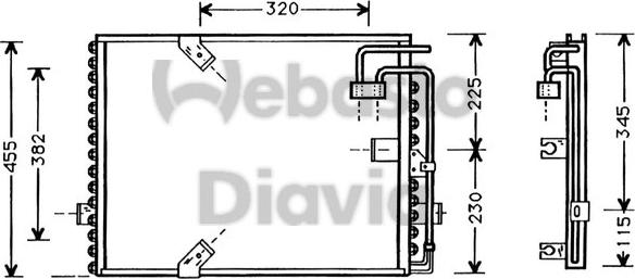 Webasto 82D0225239A - Конденсатор, кондиціонер autocars.com.ua
