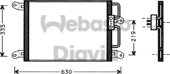 Webasto 82D0225263A - Конденсатор, кондиціонер autocars.com.ua