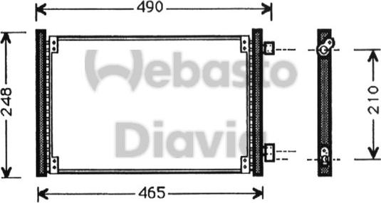 Webasto 82D0225272A - Конденсатор, кондиціонер autocars.com.ua