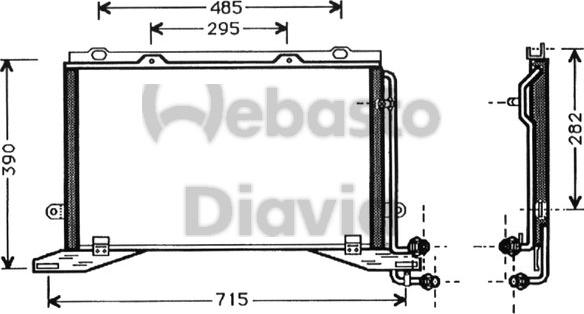 Webasto 82D0225330A - Конденсатор, кондиціонер autocars.com.ua