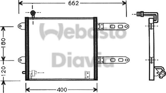 Webasto 82D0225372A - Конденсатор кондиционера avtokuzovplus.com.ua