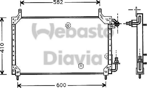 Webasto 82D0225413A - Конденсатор, кондиціонер autocars.com.ua