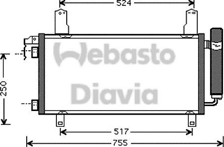 Webasto 82D0225528A - Конденсатор, кондиціонер autocars.com.ua