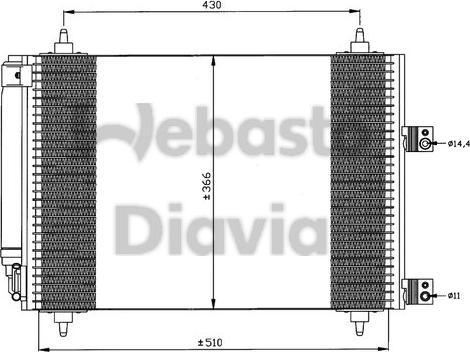 Webasto 82D0225537A - Конденсатор кондиционера avtokuzovplus.com.ua