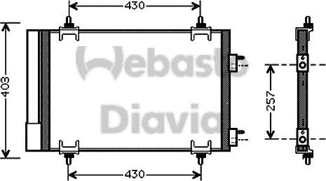 Webasto 82D0225549A - Конденсатор кондиционера avtokuzovplus.com.ua