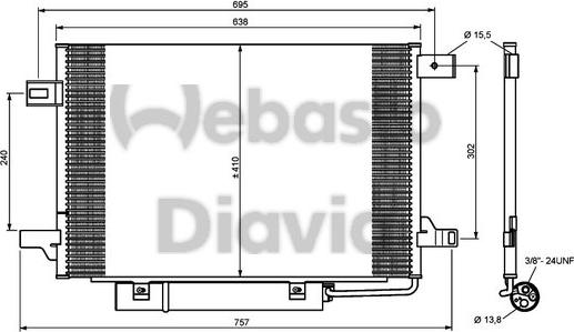 Webasto 82D0225562A - Конденсатор кондиционера avtokuzovplus.com.ua