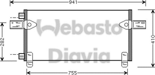 Webasto 82D0225575A - Конденсатор, кондиціонер autocars.com.ua