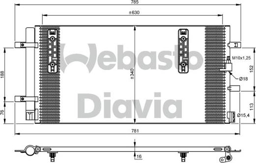 Webasto 82D0225671A - Конденсатор, кондиціонер autocars.com.ua