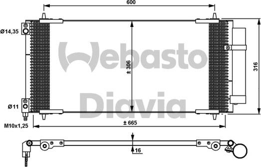 Webasto 82D0225674A - Конденсатор, кондиціонер autocars.com.ua