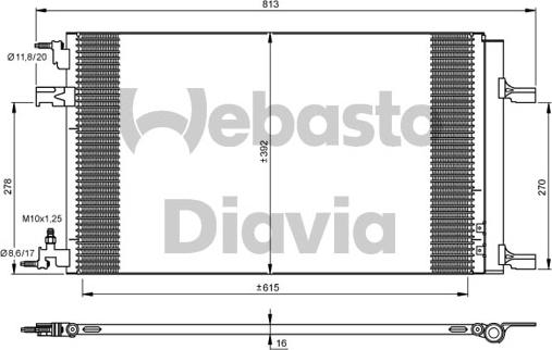 Webasto 82D0225684A - Конденсатор кондиционера avtokuzovplus.com.ua