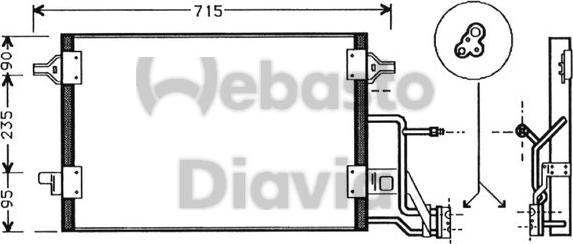 Webasto 82D0226102MA - Конденсатор, кондиціонер autocars.com.ua