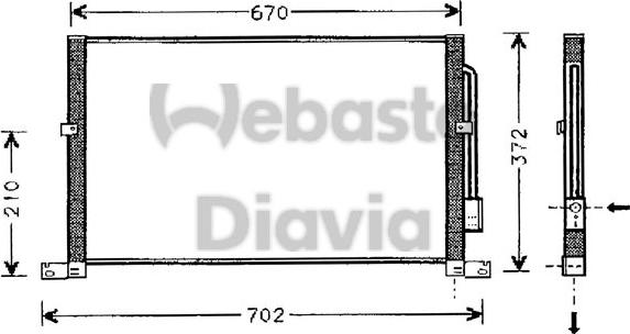 Webasto 82D0226104MA - Конденсатор, кондиціонер autocars.com.ua