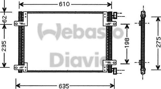 Webasto 82D0226108MA - Конденсатор, кондиціонер autocars.com.ua