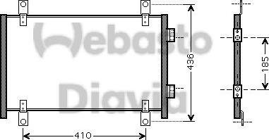 Webasto 82D0226177MA - Конденсатор, кондиціонер autocars.com.ua