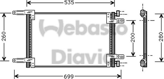 Webasto 82D0226193MA - Конденсатор, кондиціонер autocars.com.ua