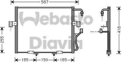 Webasto 82D0226206MA - Конденсатор, кондиціонер autocars.com.ua