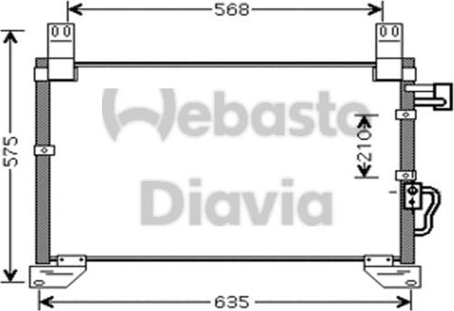 Webasto 82D0226220MA - Конденсатор, кондиціонер autocars.com.ua