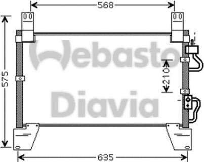 Webasto 82D0226221MA - Конденсатор, кондиціонер autocars.com.ua