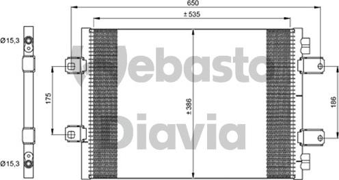 Webasto 82D0226283MA - Конденсатор, кондиціонер autocars.com.ua