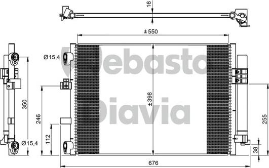 Webasto 82D0226288MA - Конденсатор, кондиціонер autocars.com.ua