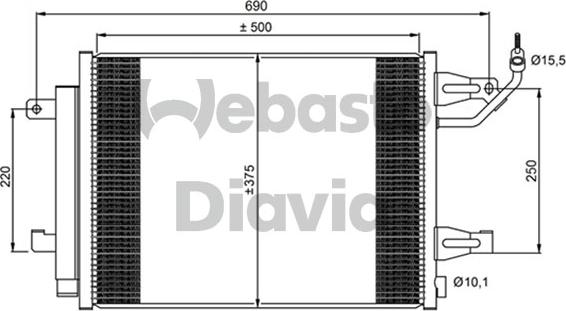 Webasto 82D0226293MA - Конденсатор, кондиціонер autocars.com.ua