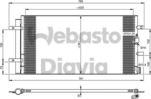 Webasto 82D0226294MA - Конденсатор, кондиціонер autocars.com.ua