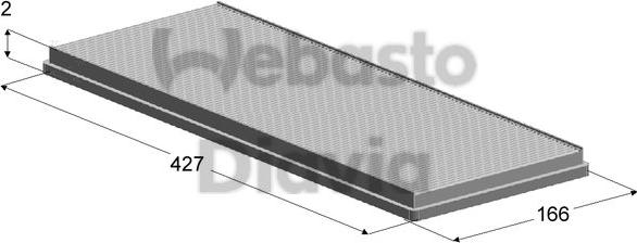 Webasto 82D0325135A - Фильтр воздуха в салоне avtokuzovplus.com.ua