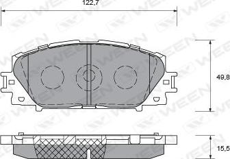 Ween 151-0021 - Гальмівні колодки, дискові гальма autocars.com.ua