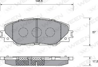 Ween 151-0022 - Гальмівні колодки, дискові гальма autocars.com.ua