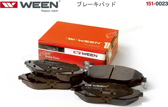 Ween 151-0023 - Тормозные колодки, дисковые, комплект avtokuzovplus.com.ua