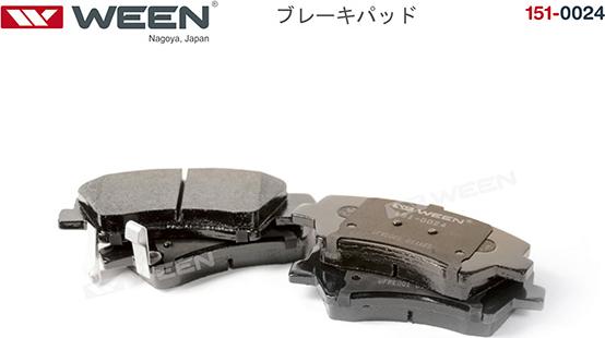 Ween 151-0024 - Тормозные колодки, дисковые, комплект avtokuzovplus.com.ua