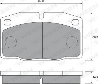 Ween 151-1001 - Гальмівні колодки, дискові гальма autocars.com.ua