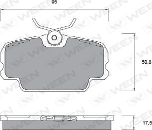 Ween 151-1004 - Гальмівні колодки, дискові гальма autocars.com.ua